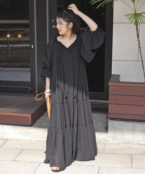 EVERYDAY I LIKE.(エヴリディアイライク)の「*Modern Ethnic Dress(ワンピース・レディース・ブラック・36/38)」の2枚目の写真