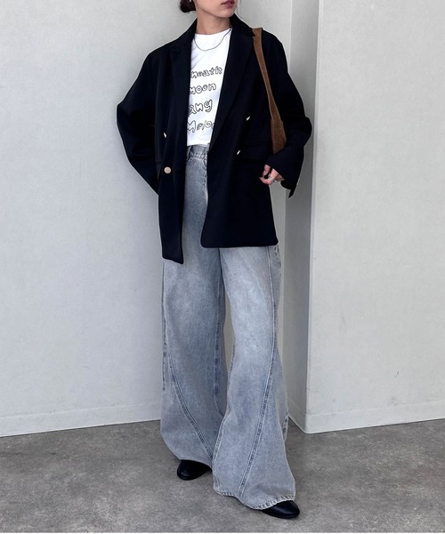 NOGLE（ノグル）の「【NOGLE/ノグル】金ボタンダブルジャケット（テーラードジャケット・レディース・ブラック/ブラウン/ネイビー・FREE）」の16枚目の写真