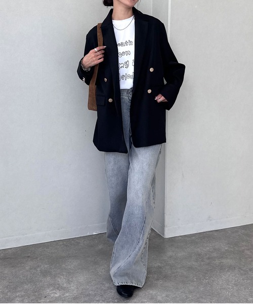 NOGLE（ノグル）の「【NOGLE/ノグル】金ボタンダブルジャケット（テーラードジャケット・レディース・ブラック/ブラウン/ネイビー・FREE）」の17枚目の写真