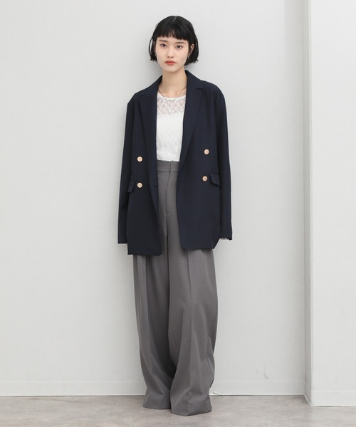 NOGLE（ノグル）の「【NOGLE/ノグル】金ボタンダブルジャケット（テーラードジャケット・レディース・ブラック/ブラウン/ネイビー・FREE）」の10枚目の写真