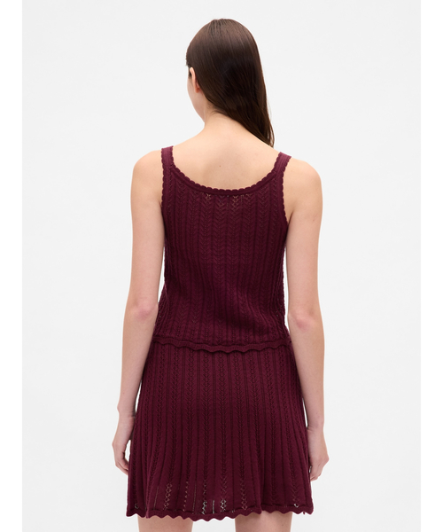 GAP(ギャップ)の「コットン100% ポインテールタンクトップ(ニット/セーター・レディース・ブラック/ワイン・XL/M/L/XS/S/XXS)」の4枚目の写真