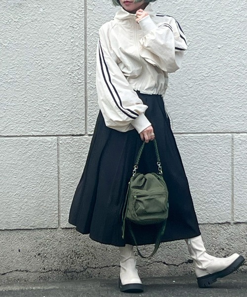 Fashion Letter(ファッションレター)の「2way ハンドメイドコード巾着バッグ(ショルダーバッグ・レディース・ベージュ/アイボリー/カーキ/ブラック・FREE)」の6枚目の写真