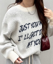 GeeRA | 配色ロゴジャガードニット(ニット/セーター)