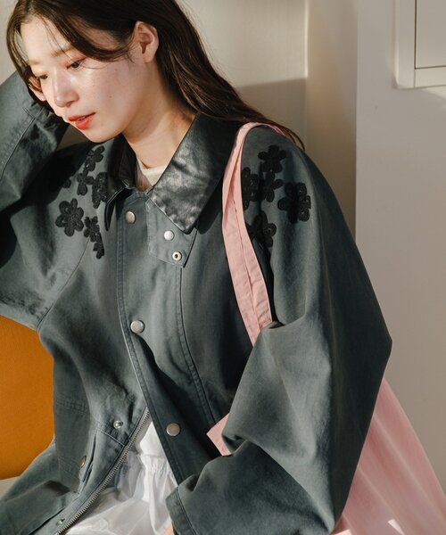WEB先行】モチーフ付きハンティングジャケット（ブルゾン