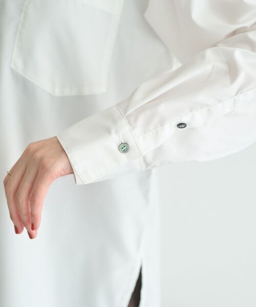 YECCA VECCA（イェッカヴェッカ）の「ロングシャツ（シャツ/ブラウス・レディース・オフホワイト/イエロー/ネイビー/ブルー・FREE）」の22枚目の写真