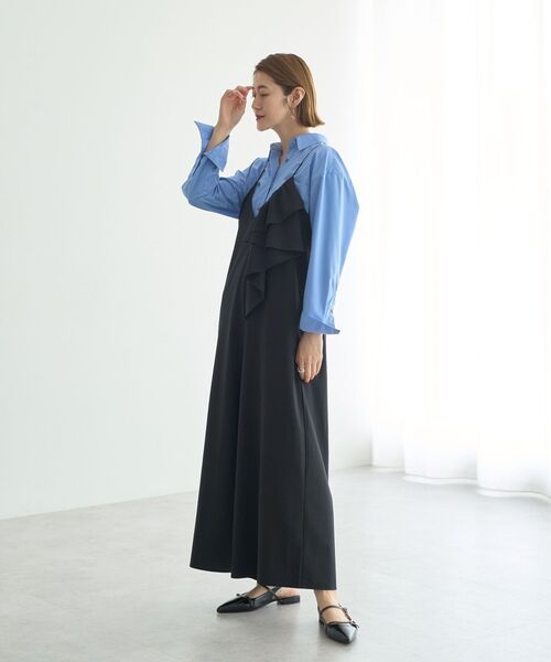 YECCA VECCA（イェッカヴェッカ）の「ロングシャツ（シャツ/ブラウス・レディース・オフホワイト/イエロー/ネイビー/ブルー・FREE）」の15枚目の写真