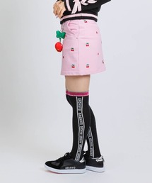 archivio - coco 中古 アルチビオ archivio レディース スカート 38(M) 紺 ラップ メッシュ裏地 ハート総柄 プリーツ archivio スカート 「LADIES」通気撥水バック裾プリーツスカート