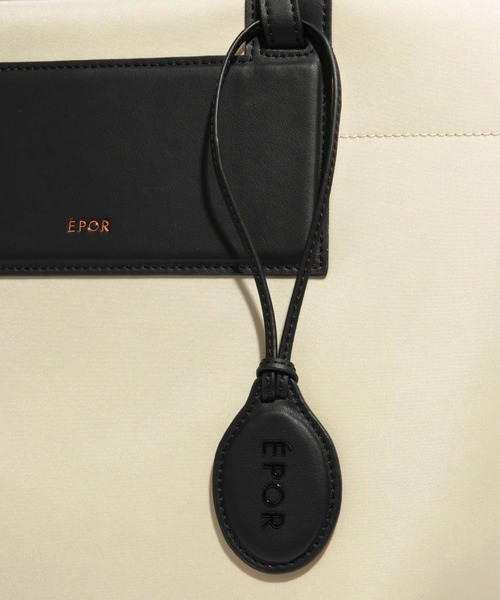 E'POR(エポール)の「【E'POR】【A4/PC対応・撥水加工・軽量】BOAT BAG Large(トートバッグ・レディース・ブラック/キナリ・FREE)」の3枚目の写真