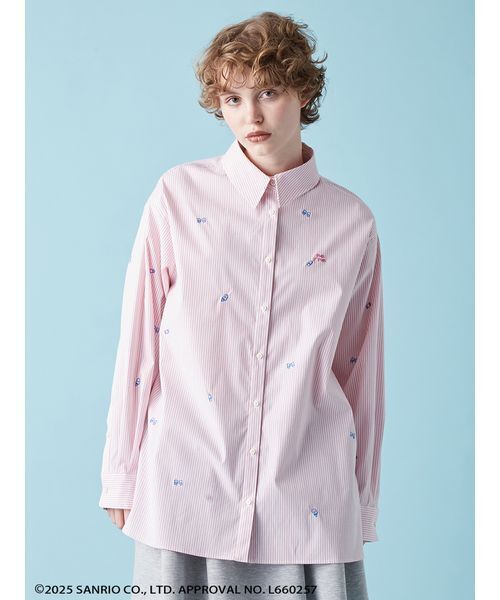 FURFUR（ファーファー）の「FRESH PUNCH 刺繍シャツ（シャツ/ブラウス・レディース・ピンク/ホワイト/ブラック・F）」の4枚目の写真