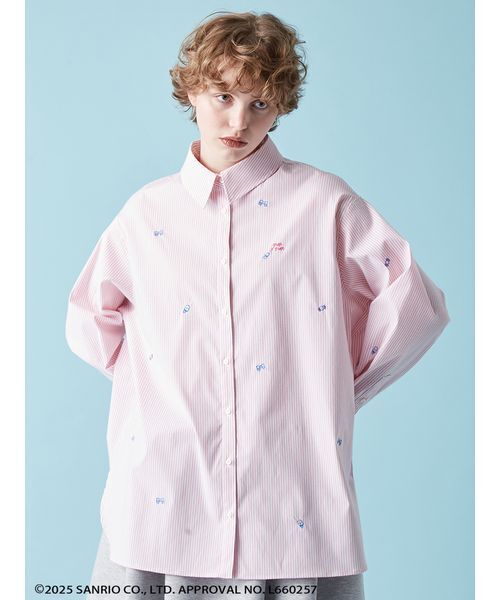 FURFUR（ファーファー）の「FRESH PUNCH 刺繍シャツ（シャツ/ブラウス・レディース・ピンク/ホワイト/ブラック・F）」の5枚目の写真