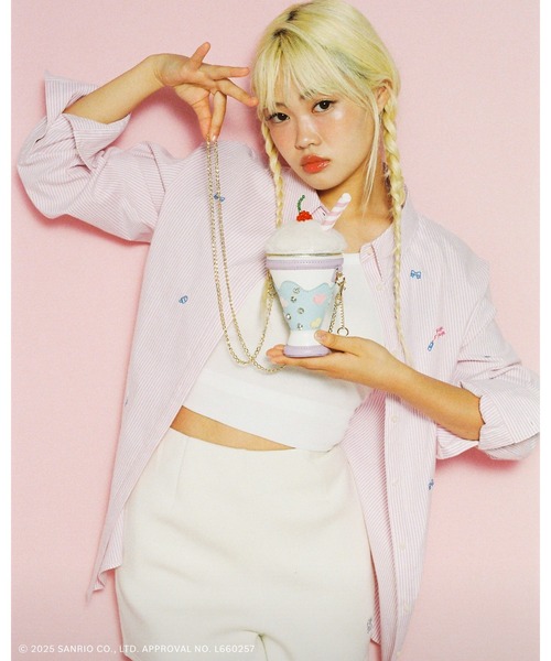 FURFUR（ファーファー）の「FRESH PUNCH 刺繍シャツ（シャツ/ブラウス・レディース・ピンク/ホワイト/ブラック・F）」の14枚目の写真