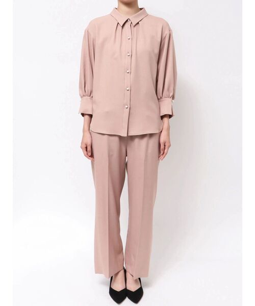 TONAL(トーナル)の「マルチセットパール釦シャツ(シャツ/ブラウス・レディース・ピンク/ブラウン/ダークオレンジ/ネイビー/ベージュ・MEDIUM)」の13枚目の写真