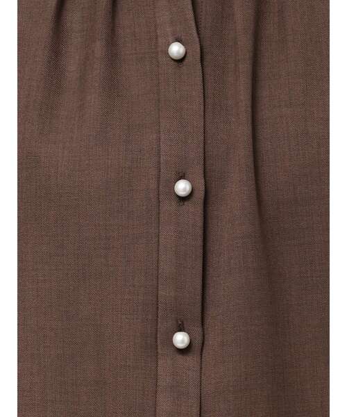TONAL(トーナル)の「マルチセットパール釦シャツ(シャツ/ブラウス・レディース・ピンク/ブラウン/ダークオレンジ/ネイビー/ベージュ・MEDIUM)」の16枚目の写真