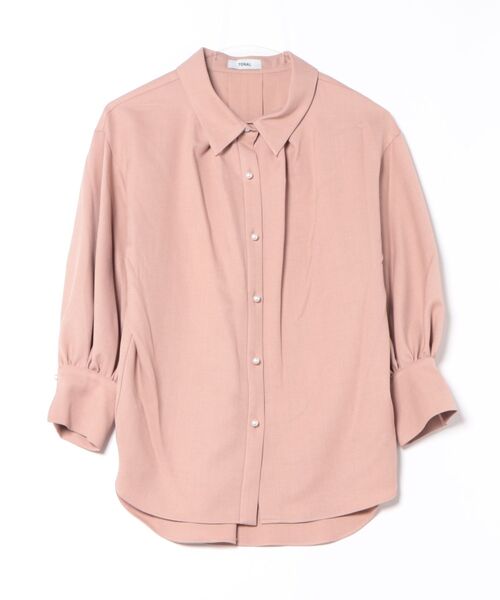 TONAL(トーナル)の「マルチセットパール釦シャツ(シャツ/ブラウス・レディース・ピンク/ブラウン/ダークオレンジ/ネイビー/ベージュ・MEDIUM)」の5枚目の写真