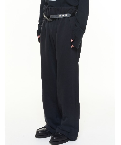 SHOOP (シュープ)の「SHOOP WIDE DRAPED PANTS (SHFW25014)(その他パンツ・メンズ・ブラック・SMALL/MEDIUM)」の2枚目の写真