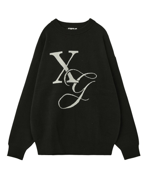 ガール・ガール・ガール XG MONOGRAM LOGO JACQUARD KNIT TOP（ニット/セーター）｜X