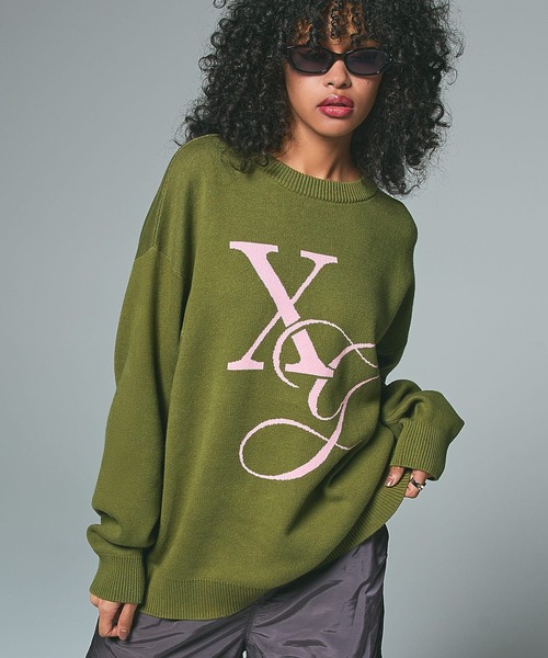 XG MONOGRAM LOGO JACQUARD KNIT TOP（ニット/セーター）｜X
