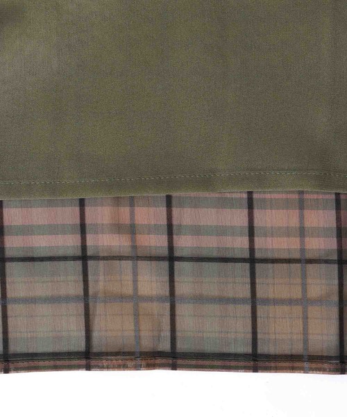 Jines（ジネス）の「シアーチェックタックギャザースカート【セットアップ可】（スカート・レディース・カーキ・38）」の16枚目の写真