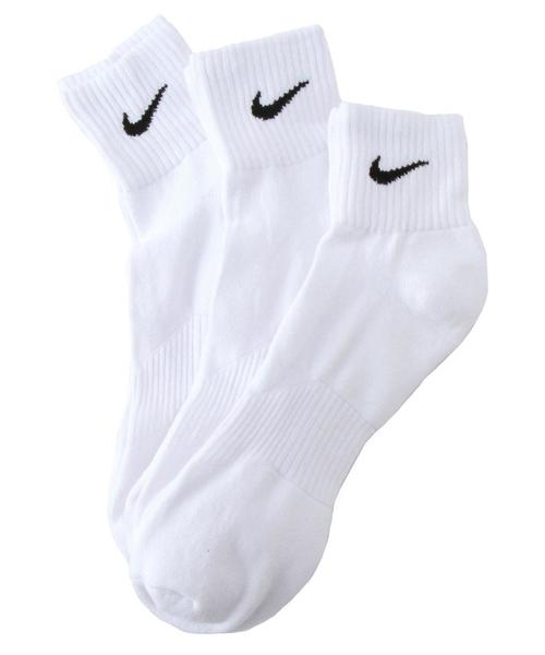 NIKE（ナイキ）の「NIKE(ナイキ） 3P コットンクッション クォーターソックス◆（ソックス/靴下・メンズ・ホワイト・25-27/23-25/27-29）」の5枚目の写真