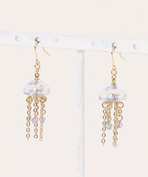 【wamushroom by wamcom*】clear jellyfish くらげピアス