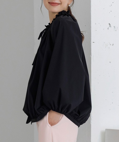 セール】【SONO】パフィーギャザー撥水ジャケブラウス（Tシャツ