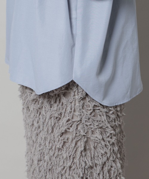 NANO universe（ナノユニバース）の「ショルダーギャザーブラウス（シャツ/ブラウス・レディース・チャコール/ライトブルー・S/M）」の15枚目の写真