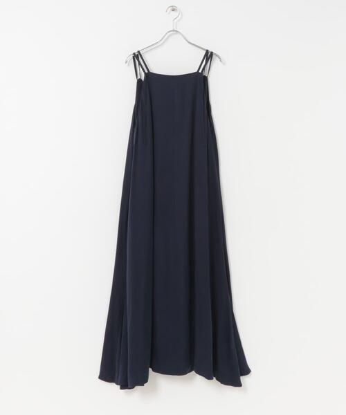 URBAN RESEARCH ROSSO WOMEN（アーバンリサーチ　ロッソ）の「クールタッチ2WAYキュプラ混キャミワンピース（ワンピース・レディース・ベージュ/ネイビー・FREE）」の9枚目の写真