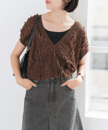 2022年モデル　新品❗️Spick&Span フリンジベスト ジレ リネン 2022年モデル 新品❗️Spick&Span フリンジベスト ジレ リネン