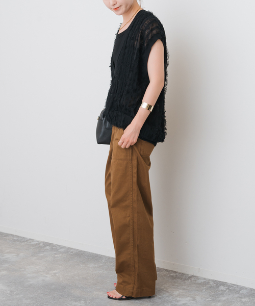 一部店舗+WEB限定》フリンジニットベスト（ベスト）｜Spick & Span