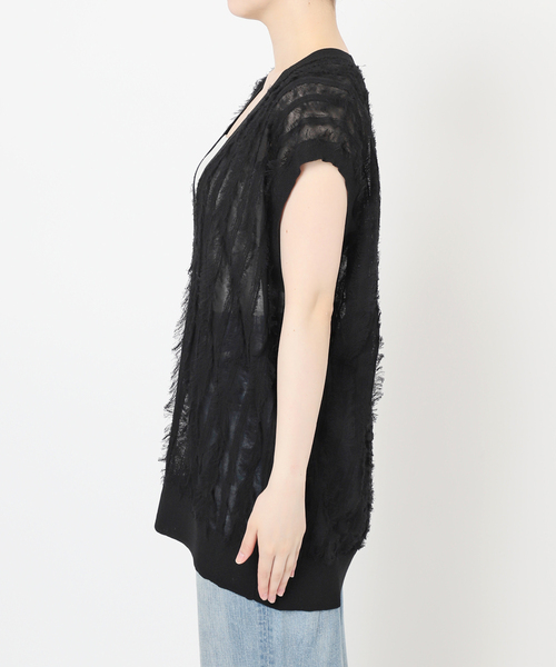 一部店舗+WEB限定》フリンジニットベスト（ベスト）｜Spick & Span