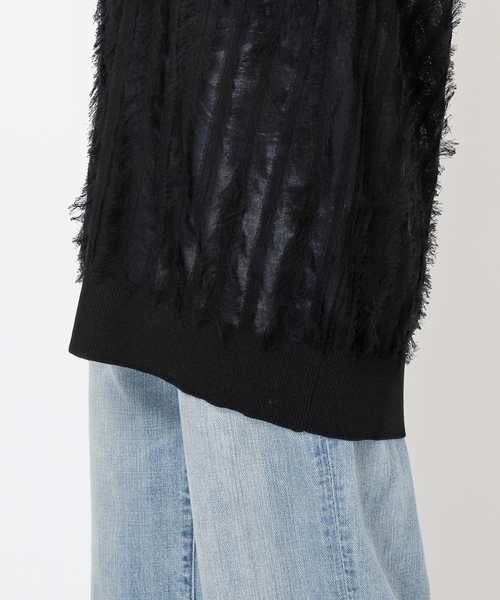 セール】《一部店舗+WEB限定》フリンジニットベスト（ベスト）｜Spick