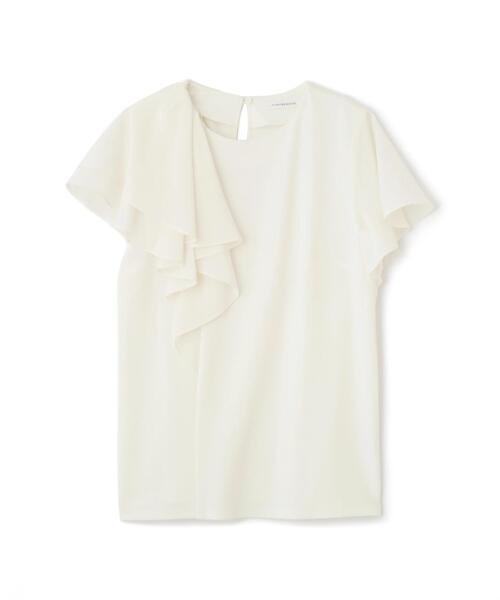 PINKY&DIANNE(ピンキーアンドダイアン)の「◆ラッフルコンビカットソープルオーバー(Tシャツ/カットソー・レディース・カーキ/ホワイト/ブラック・38)」の7枚目の写真