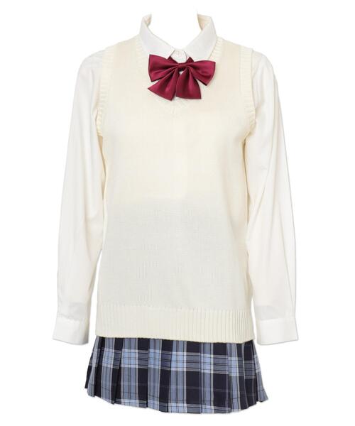 WEGO（ウィゴー）の「WEGO/ベーシックニットベスト（ベスト・レディース・杢グレー/オフホワイト/ワイン/ブラック/ベージュ/ネイビー・X-LARGE/MEDIUM/LARGE）」の8枚目の写真