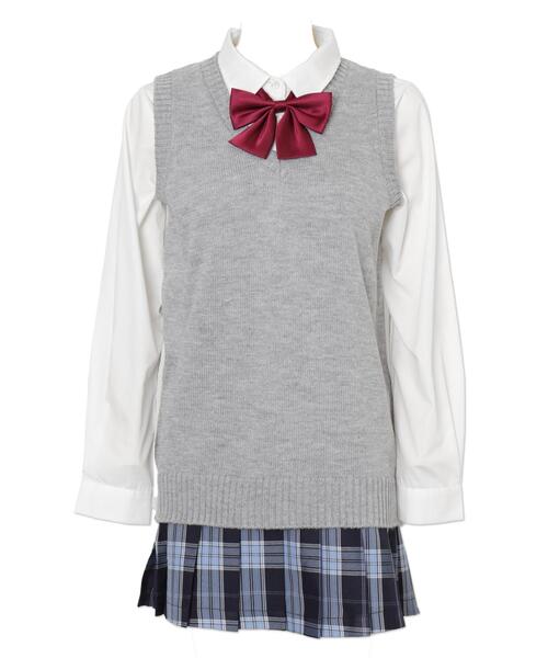 WEGO（ウィゴー）の「WEGO/ベーシックニットベスト（ベスト・レディース・杢グレー/オフホワイト/ワイン/ブラック/ベージュ/ネイビー・X-LARGE/MEDIUM/LARGE）」の10枚目の写真