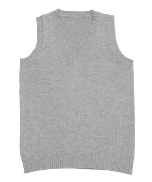 WEGO（ウィゴー）の「WEGO/ベーシックニットベスト（ベスト・レディース・杢グレー/オフホワイト/ワイン/ブラック/ベージュ/ネイビー・X-LARGE/MEDIUM/LARGE）」の15枚目の写真