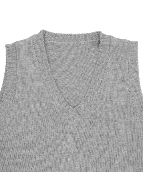 WEGO（ウィゴー）の「WEGO/ベーシックニットベスト（ベスト・レディース・杢グレー/オフホワイト/ワイン/ブラック/ベージュ/ネイビー・X-LARGE/MEDIUM/LARGE）」の19枚目の写真