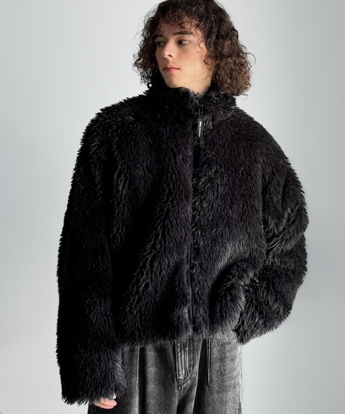 即日発送！regleamショートファージャケット SHORT FURJACKET 襟付き