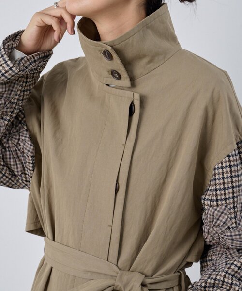 BEARDSLEY（ビアズリー）の「《15 quinze》袖立体刺繍コート（その他アウター・レディース・ブラウン・FREE）」の8枚目の写真