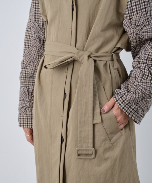 BEARDSLEY（ビアズリー）の「《15 quinze》袖立体刺繍コート（その他アウター・レディース・ブラウン・FREE）」の9枚目の写真