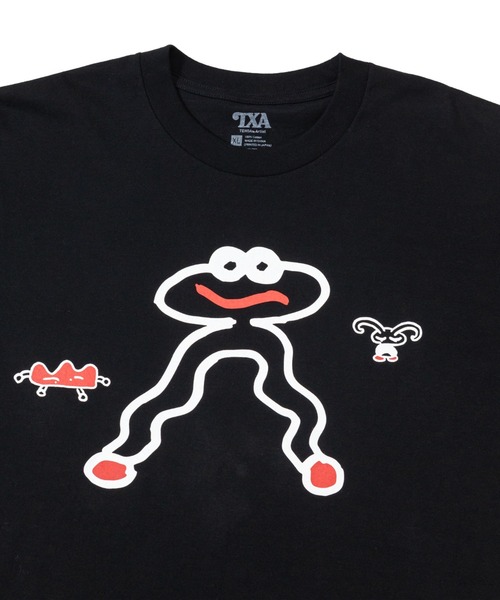 TENSAIBAKA TEE☆JSF ブラック(XL)ステッカー付き 最後の手段 S/S T-shirt Black（Tシャツ/カットソー）｜TXA（ティー