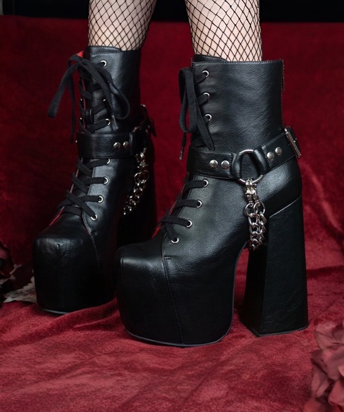 【JeffreyCampbell】ウッドソール厚底ブーティ/35(S) JeffreyCampbell】ウッドソール厚底ブーティ/35(S)