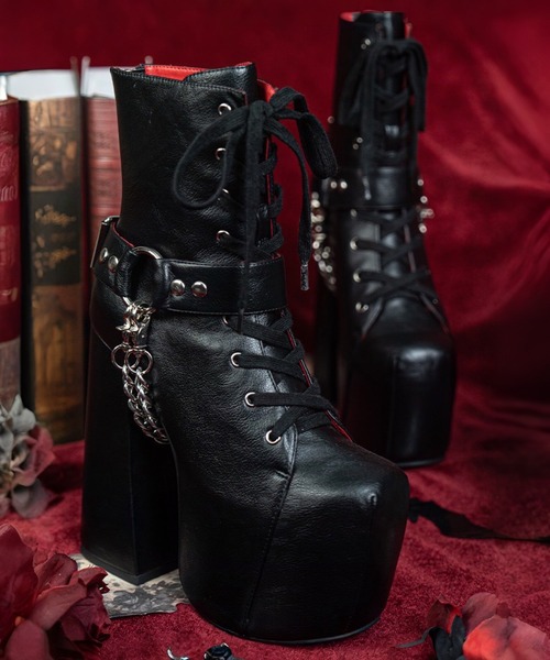 チャンキーヒール レースアップブーツ Charla Tedrick│Jeffrey