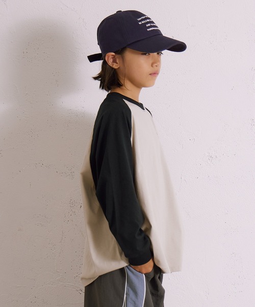 PAIRMANON STREET（ペアマノンストリート）の「【綿100%】ラグラン 刺繍 長袖 Tシャツ【PAIRMANON STREET】（Tシャツ/カットソー・キッズ・ベージュ/ミント/ネイビー/ブラック系その他/ブラック系その他3/ブラック系その他2・150/160/100/140/90/110/120/130）」の22枚目の写真