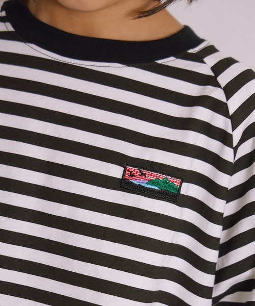 PAIRMANON STREET（ペアマノンストリート）の「【綿100%】ラグラン 刺繍 長袖 Tシャツ【PAIRMANON STREET】（Tシャツ/カットソー・キッズ・ベージュ/ミント/ネイビー/ブラック系その他/ブラック系その他3/ブラック系その他2・150/160/100/140/90/110/120/130）」の9枚目の写真