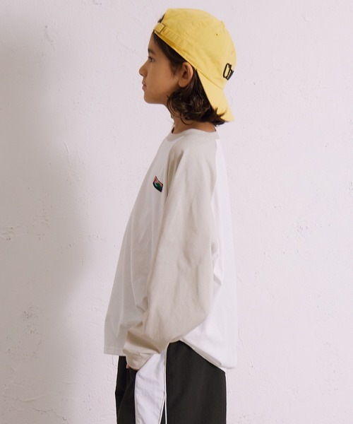 PAIRMANON STREET（ペアマノンストリート）の「【綿100%】ラグラン 刺繍 長袖 Tシャツ【PAIRMANON STREET】（Tシャツ/カットソー・キッズ・ベージュ/ミント/ネイビー/ブラック系その他/ブラック系その他3/ブラック系その他2・150/160/100/140/90/110/120/130）」の11枚目の写真