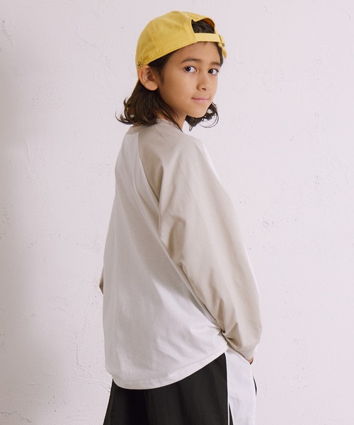 PAIRMANON STREET（ペアマノンストリート）の「【綿100%】ラグラン 刺繍 長袖 Tシャツ【PAIRMANON STREET】（Tシャツ/カットソー・キッズ・ベージュ/ミント/ネイビー/ブラック系その他/ブラック系その他3/ブラック系その他2・150/160/100/140/90/110/120/130）」の13枚目の写真