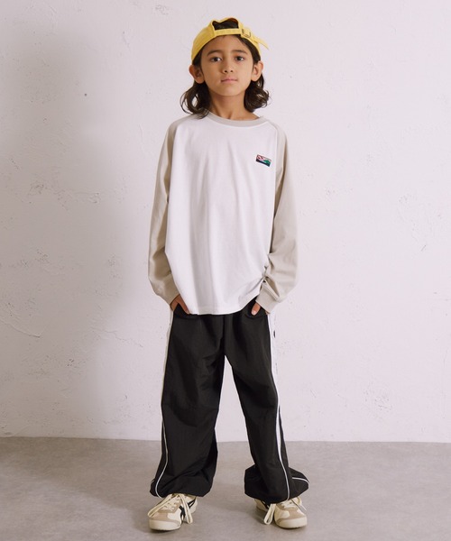 PAIRMANON STREET（ペアマノンストリート）の「【綿100%】ラグラン 刺繍 長袖 Tシャツ【PAIRMANON STREET】（Tシャツ/カットソー・キッズ・ベージュ/ミント/ネイビー/ブラック系その他/ブラック系その他3/ブラック系その他2・150/160/100/140/90/110/120/130）」の14枚目の写真