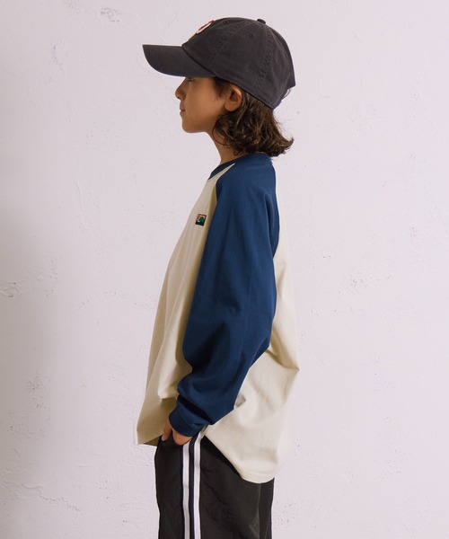 PAIRMANON STREET（ペアマノンストリート）の「【綿100%】ラグラン 刺繍 長袖 Tシャツ【PAIRMANON STREET】（Tシャツ/カットソー・キッズ・ベージュ/ミント/ネイビー/ブラック系その他/ブラック系その他3/ブラック系その他2・150/160/100/140/90/110/120/130）」の18枚目の写真