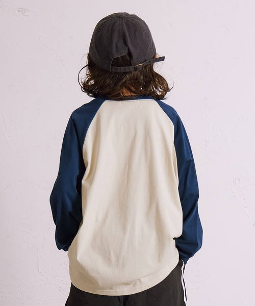 PAIRMANON STREET（ペアマノンストリート）の「【綿100%】ラグラン 刺繍 長袖 Tシャツ【PAIRMANON STREET】（Tシャツ/カットソー・キッズ・ベージュ/ミント/ネイビー/ブラック系その他/ブラック系その他3/ブラック系その他2・150/160/100/140/90/110/120/130）」の19枚目の写真