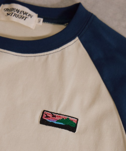 PAIRMANON STREET（ペアマノンストリート）の「【綿100%】ラグラン 刺繍 長袖 Tシャツ【PAIRMANON STREET】（Tシャツ/カットソー・キッズ・ベージュ/ミント/ネイビー/ブラック系その他/ブラック系その他3/ブラック系その他2・150/160/100/140/90/110/120/130）」の21枚目の写真